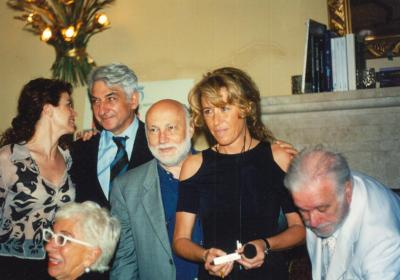 Paola Saluzzi, Enzo D'elia, Lina Wertmüller, Domenico De Masi e Luciano De Crescenzo